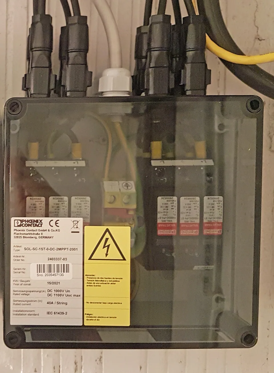 Technisches Detail einer Photovoltaik-Installation für die Angebotsprüfung in Leipzig; kein lokaler Projektnachweis