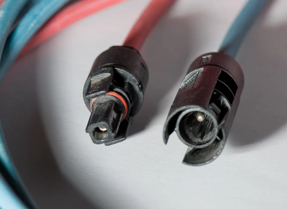 Technisches Detail einer Photovoltaik-Installation für die Angebotsprüfung in Bielefeld; kein lokaler Projektnachweis